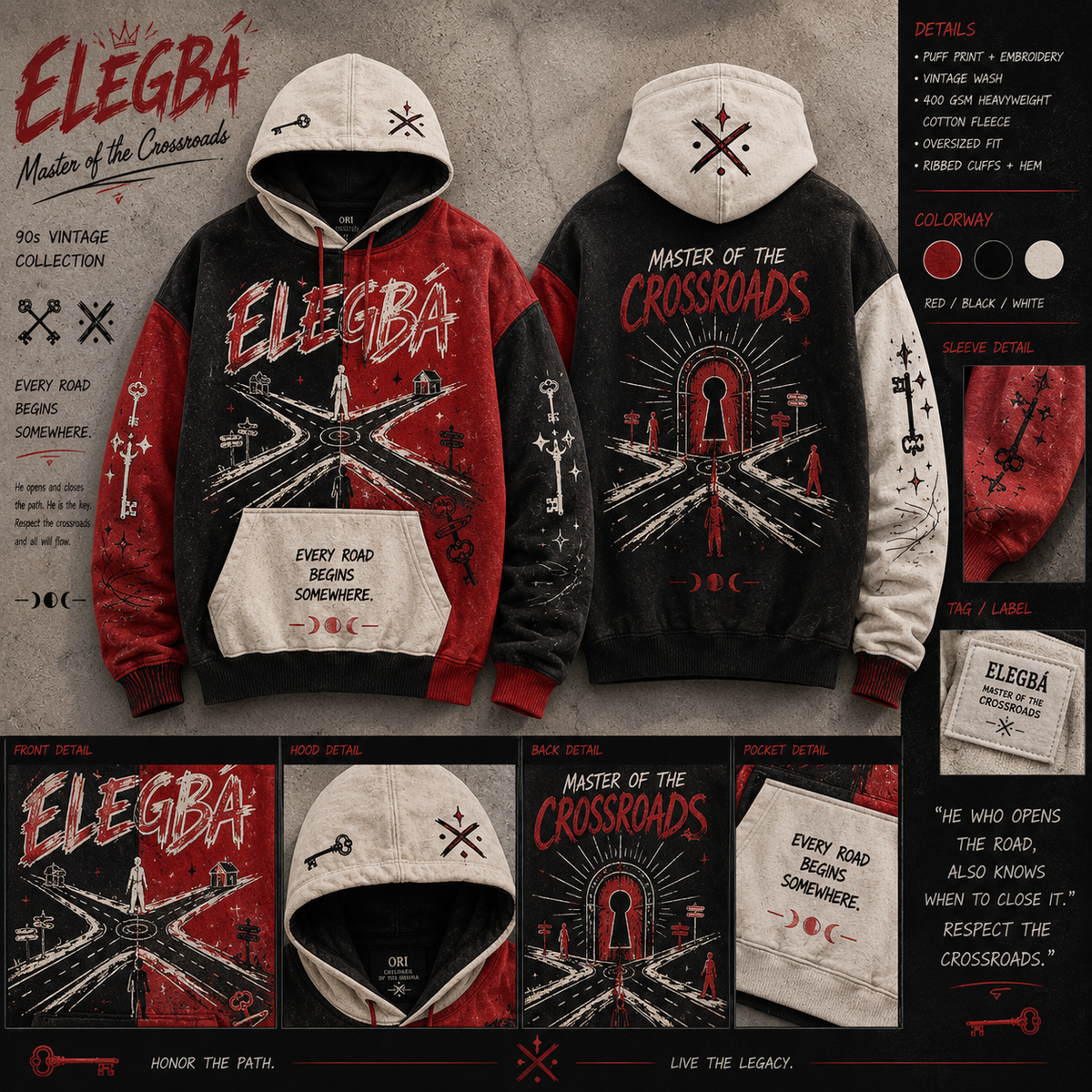 Elegba Hoodie — Master of the Crossroads